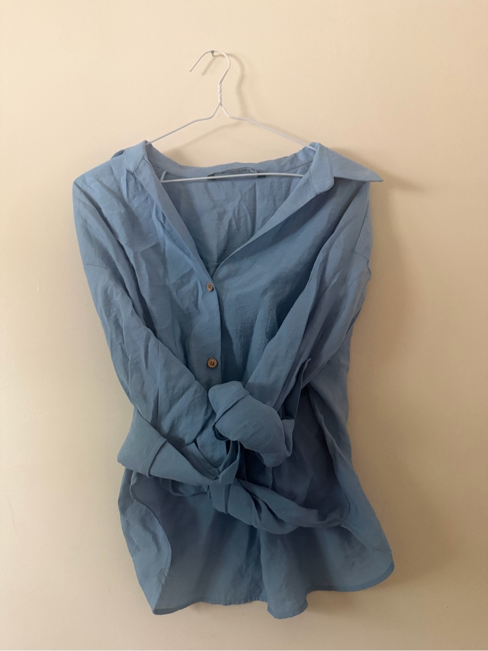 Zara Light Blue Button-Down Shirt